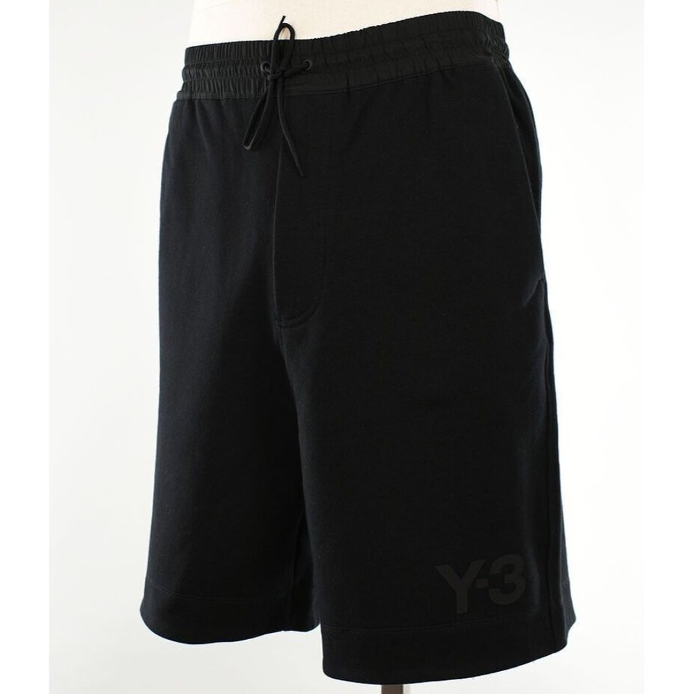 Y-3 YOHJI YAMAMOTO Mens Black Classic Terry Cotton Shorts XL NWT